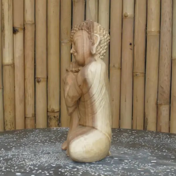 Product image 8 of the product “2 set buddha relax made from suar wood, 40cm Height ”